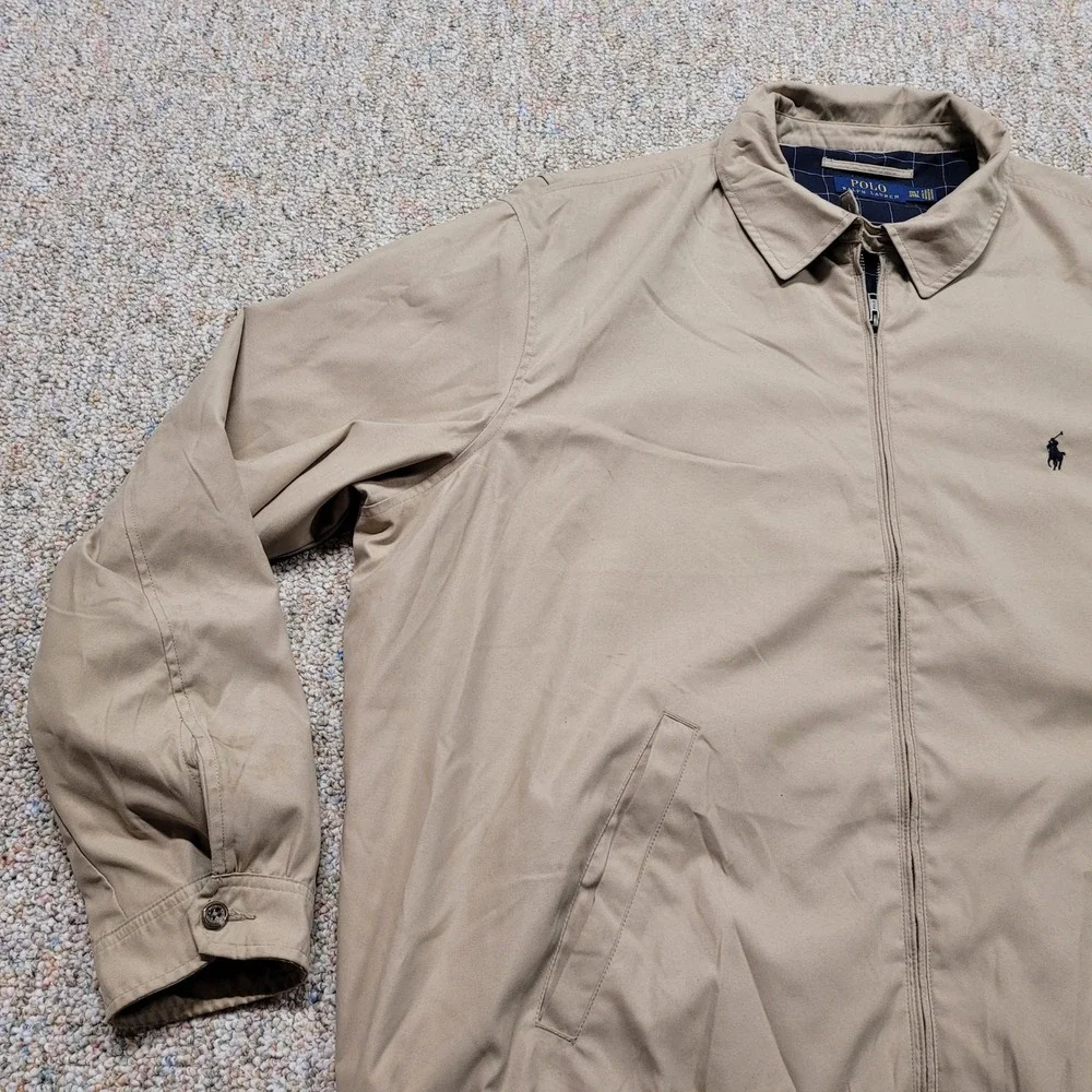 Polo Ralph Lauren Mens 3XLT Tan Beige Bi-Swing Jacket Windbreaker Big and Tall‎
